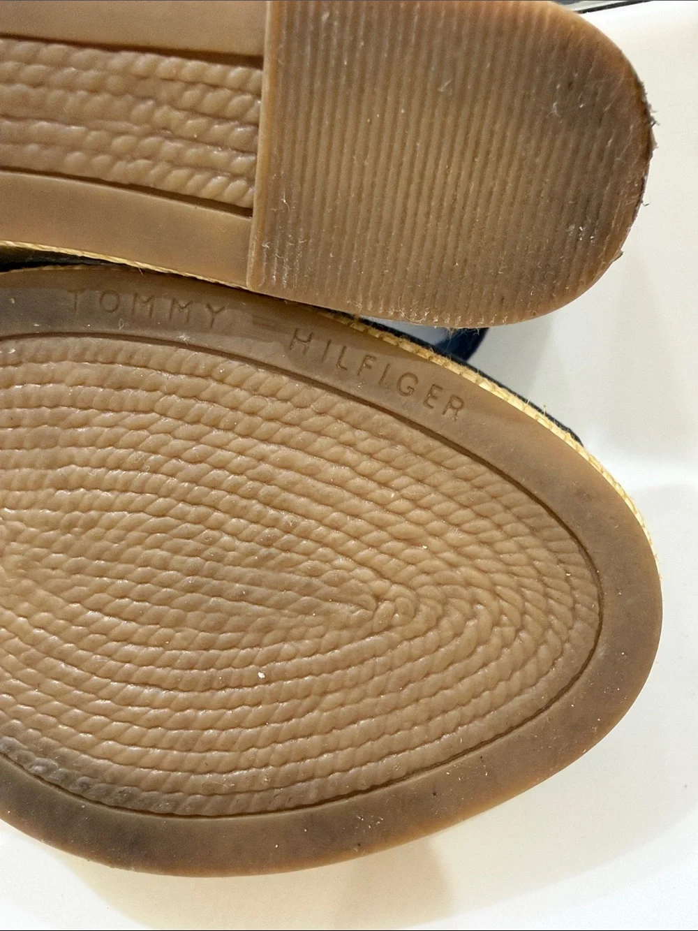 Tommy Hilfiger Blue Espadrilles Wedge Elba Sling Back Wedge Heel size 6.5